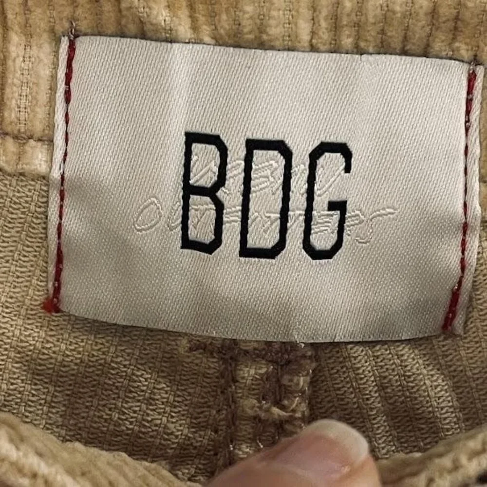 BDG Corduroy Pants Womens 28 Beige High-Rise Mom‎ Jeans Casual Urban Outfitters